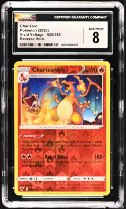 2020 Pokemon Vivid Voltage Charizard #025/185 CGC 8 MINT - Image 1