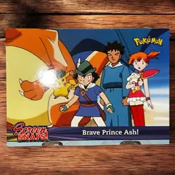 2001 Topps Pokemon Johto League Champions Screen Snaps! SNAP03 Brave Prince Ash! - Image 1