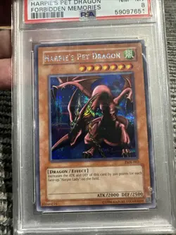 2002 YUGIOH! Yu-Gi-Oh Forbidden Memories Promo HARPIE'S PET DRAGON #002 - PSA 8 - Image 3