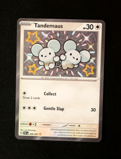 Pokemon Card TCG - Tandemaus 209/091 - Paldean Fates - Baby Shiny Rare - NM ⭐ - Image 1