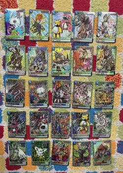 Digimon Vintage Vending 1998 1999 Prism Holo Card Bundle. Near Mint. - Image 1