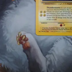 Zapdos Rare 30/62 Pokemon Fossil Played Single Card WOTC 1999 TCG - Image 2