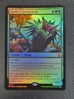 Quilled Greatwurm Foundations Foil MTG NM Magic Card - Image 1