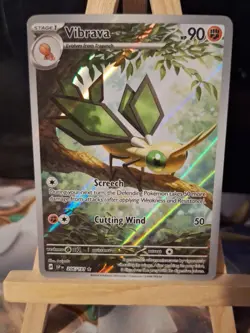 Pokemon TCG Vibrava Illustration Rare Card Surging Sparks Series 206/191 - Image 1