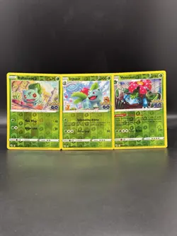Venusaur 003/078 Ivysaur Bulbasaur Reverse-Holo Pokemon GO Evolution Card Set NM - Image 1