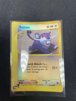 Vintage Rare Rattata 128/165 Expedition Base Set Reverse Holo Pokemon Tcg Card - Image 3