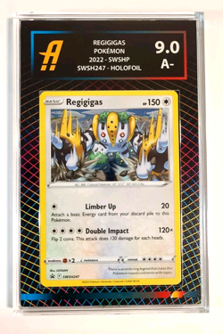 Pokemon Card Regigigas SWSH247 Holofoil Promo Graded Ambr 9.0 Rainbow Crosshatch - Image 1