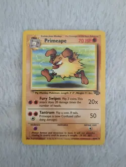 Primeape 43/64 | Base Set Jungle | Non Holo Pokemon Card LP - Image 1