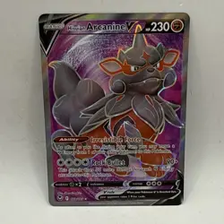 Pokemon TCG Ultra Rare Hisuian Arcanine V Card 179/195 Silver Tempest LP Card - Image 1