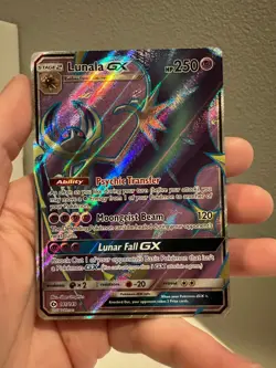 Pokemon Card - Lunala GX (Full Art) - SM Base Set 141/149 / Ultra Ra NM 1207#160 - Image 1