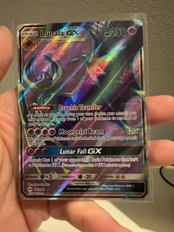 Pokemon Card - Lunala GX (Full Art) - SM Base Set 141/149 / Ultra Ra NM 1207#160 - Image 3