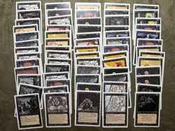 Lot of 66 Magic the Gathering MTG Black Cards - Revised 3rd Edition - Image 1