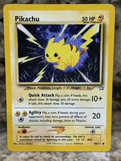 Pokemon Card - Pikachu Neo Genesis 70/111 Common - Image 1