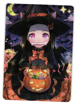 NEZUKO KAMADO HALLOWEEN Custom Art Goddess Story Anime Collectible Card - Image 1