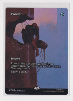 MTG x Marvel's Spider-Man Ponder 0013 Borderless HOLO FOIL - NM - Image 1