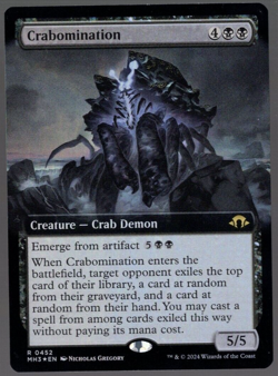 Crabomination 0452 Extended Art Foil Rare Modern Horizons 3 MTG Near Mint - Image 1