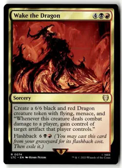 MTG - Wake the Dragon 74 NM Commander: The Lord of the Rings: Tales of Middle-e - Image 1