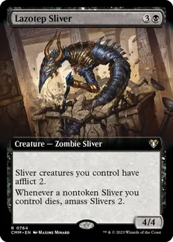 1x - Lazotep Sliver - Extended Art #764 - Commander Masters - NM MTG - Image 1