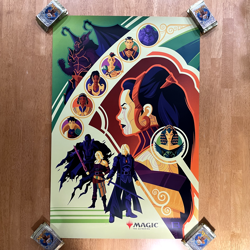 💥 War of the Spark - WAR - Planeswalker Left Poster - WPN Store Exclusive - MTG - Image 1