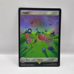 Plains #1939 FOIL MTG Secret Lair Spongebob Squarepants - Image 1