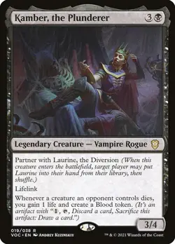 1x Kamber, the Plunderer NM Eng MTG - Crimson Vow Commander - Image 1