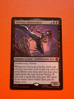 Gwenom Remorseless MTG Spider-Man Gift Bundle Exclusive Promo SPM 0286 FOIL - Image 1