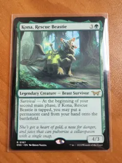 Magic MTG Kona, Rescue Beastie DSK 0187 Regular Rare - NM condition - Image 1