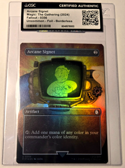 Arcane Signet FOIL CGC Fallout Borderless MTG #356 Certified Authentic 1.1 - Image 1
