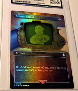 Arcane Signet FOIL CGC Fallout Borderless MTG #356 Certified Authentic 1.1 - Image 2