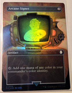 Arcane Signet FOIL CGC Fallout Borderless MTG #356 Certified Authentic 1.1 - Image 3