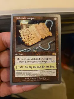 MTG Unglued Ashnod's Coupon Never Played - Image 1
