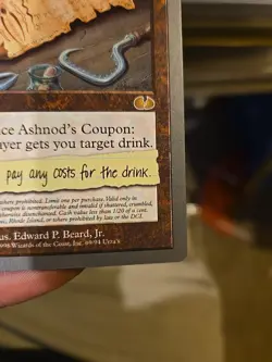 MTG Unglued Ashnod's Coupon Never Played - Image 4