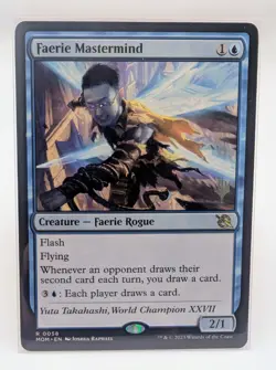 Faerie Mastermind - Magic The Gathering, Promo, NM, MOM - 58 - Image 1