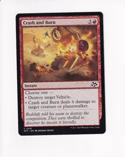 MAGIC THE GATHERING MTG AETHERDRIFT CRASH AND BURN (#1) - Image 1