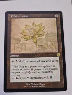 MTG - Gilded Lotus Schematic RETRO FRAME - Brother's War Artifacts - Image 1