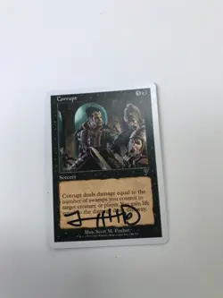 Corrupt : signed by Scott Fisher - 7th Edition - Magic the Gathering MTG, NM - Image 2