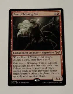 MTG Fear of Missing Out - Duskmourn: House of Horror LP - Image 1