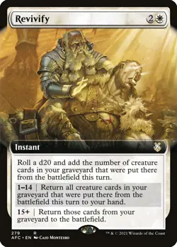 Revivify Extended Art Regular - Forgotten Realms Commander MTG-NM - Image 1