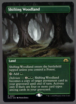 Shifting Woodland 0357 Borderless Non Foil Rare Modern Horizons 3 MTG Near Mint - Image 1