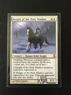 MTG - 1x Knight of the Holy Nimbus - Time Spiral - signed by Wayne England - Image 1
