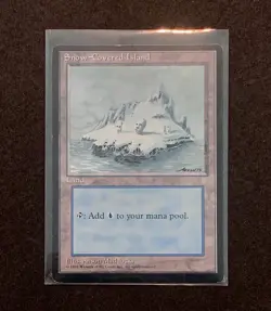 Magic: The Gathering Snow-Covered Island 1995 Ice Age MP - Image 3