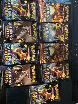 Pokemon TCG Shining Fates Booster Pack X9 - Image 1