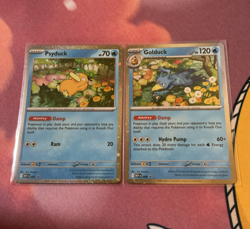 Pokemon TCG - Mega Evolutions Black Star Promo Psyduck 007 + Golduck 008 - NM - Image 1