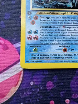 Pokemon TCG Neo Revelation Shining Gyarados 65/64 Secret Rare Holo MP/LP - Image 3
