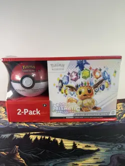 Pokemon TCG Prismatic Evolutions ETB Elite Trainer Box Pokeball Sams Club Bundle - Image 1