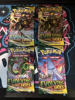 Pokemon TCG Evolving Skies 4 Sealed Booster Packs English - Image 1