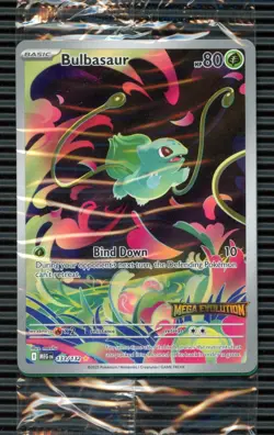 2025 Pokemon MEG EN-Mega Evolutions 133/132 Bulbasaur Stamped Promo Sealed - Image 1