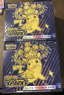 Pokemon Scarlet & Violet Surging Sparks ETB Elite Trainer Box Lot Of 2 - Image 1