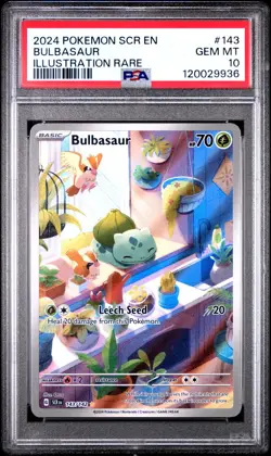 Bulbasaur 143/142 | IR Gem Mint PSA 10 Pokemon Stellar Crown Illustration Rare - Image 1