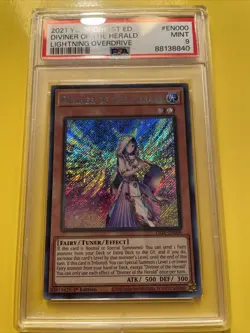 YuGiOh DIVINER OF THE HERALD #LIOV-EN000 🔥PSA 9 MINT🔥1st ED-2021 SECRET RARE - Image 2